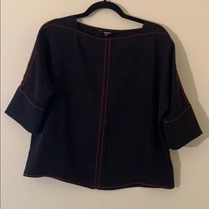 Express Black Boatneck Blouse